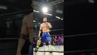 Nick Aldis addresses the crowd at end of nwa 70th #NWA70 Anniversary show