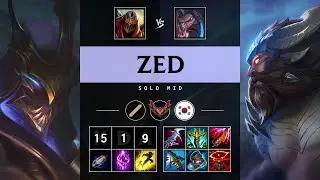 Zed Mid vs Udyr: Triple Kill, Legendary - KR Grandmaster Patch 14.21