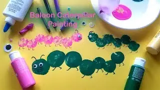 Caterpillar Baloon Painting Kids Crafts Channel