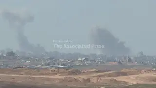 Smoke and gunfire in Gaza as Health Ministry puts death toll at 66,000