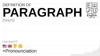 PARAGRAPH meaning, definition & pronunciation | What is PARAGRAPH? | How to say PARAGRAPH