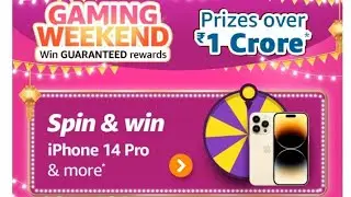 Amazon Spin & Win | iPhone 14 Pro | Rs.10000 | Answer | Gaming Weekend  | Great Indian Festival