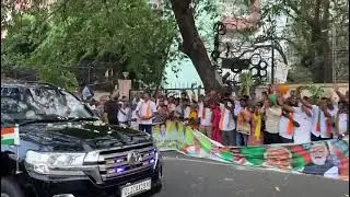 Sea of people welcome PM Modi in Chennai