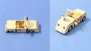 Making a Car With Wood Sticks | Craft Decoration