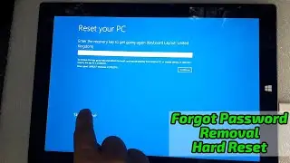 Microsoft Surface 1645 Windows Tablet Forgot Password Removal Hard Reset