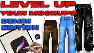 Mockups That SELL: Denim Jeans Edition Step-By-Step Design Workflow (Procreate Tutorial)