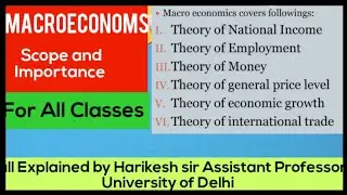 Macroeconomics Nature /scope and importance /B. A program / by Harikesh sir