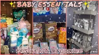 BABY ESSENTIALS Restock + Refill ASMR 👶 Organize #BabyStuffs ( Diaper, milk, etc.) Tiktok Compi.