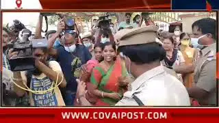 Pollachi scandal: DMK and Mathar Sangam protest in front of Coimbatore court