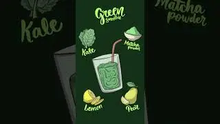 Green Smoothie for Energy, Detox & Immunity | Kale, Matcha, Lemon, and Pear Recipe