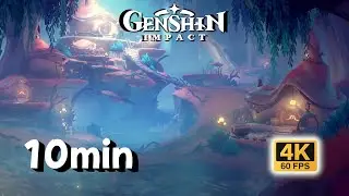 10-MIN Focus &bull; Merusea Village Air-Vent Breeze & Ocean Waves | Genshin Impact 4K