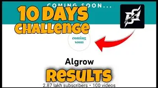 @algrow 10 days challenge result in my channel || bgmi boy
