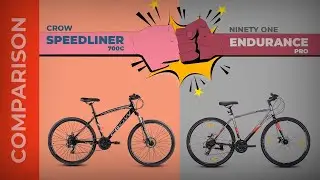 Comparison   Crow Speedliner Vs Ninety One Wanderer Pro 700c   21 gear hybrid bikes   Bicyclekart 1