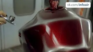 Красим мото кенди краской Air Master с контрастными гранями