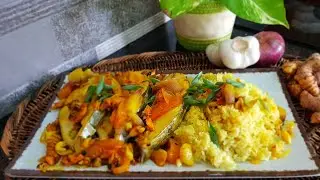 #Cook#and#Travelwithme#   Healthy recipes: How to cook Turmeric rice and Turmeric Fish