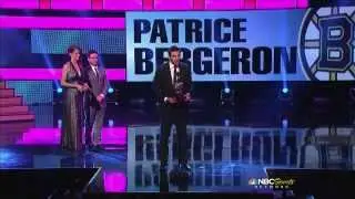 2012 NHL Awards - Patrice Bergeron wins Selke Trophy