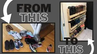 DIY Shoe Shelf - Before and After