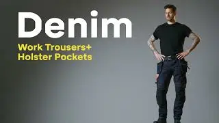 Bacher Work Wear / SNICKERS - FlexiWork Denim Arbejdsbukser med Hylsterlommer (6955)