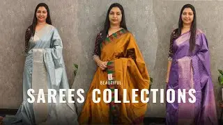 Restocked 🚨 Semi Kanchi Silk and Semi Tussar Saree's Collections 🥰