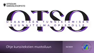 Näin muotoilet kurssitekstin osaamisperusteiseksi