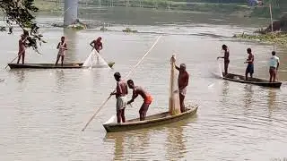 अररिया परमान नदी में मछवारा का लगा भीड़ । parman nadi forbesganj vlogs । araria Bihar