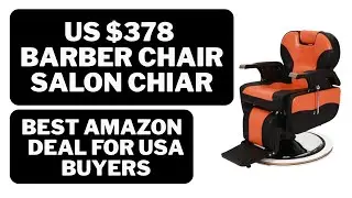 Heavy Duty Barber Chair Review  500 lbs Capacity & Hydraulic Power #barbershop #amazonfinds