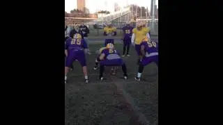 UAlbany football O-Line D-Line one on one pass rush drill reverse positions