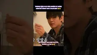 Taehyung got failed but he also knows people watching so show 😝😂#v