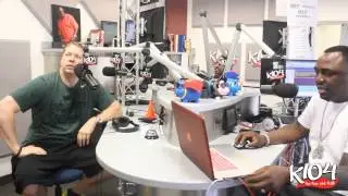 Gary Owens in studio With A Bay Bay @ K104FM