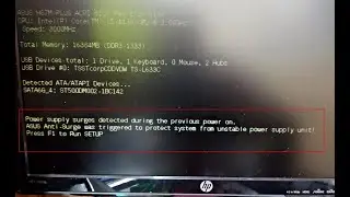 power supply surges detected during the previous power on  Veja Como Resolver