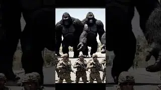 # king kong and military with the giants #Shorts