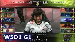 100 vs OPT | S9 LCS Spring 2019 Week 5 Day 1 | 100 Thieves vs OpTic Gaming W5D1