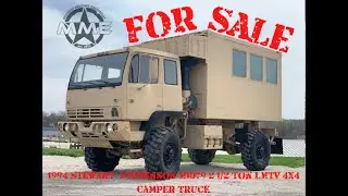 FOR SALE 1994 Stewart & Stevenson M1079 2 12 Ton LMTV 4x4 Camper Truck