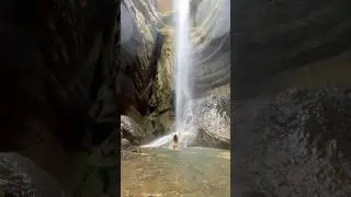 Let's swim under the highest waterfall in Lebanon 🇱🇧 🔥 #waterfall #nature #adventure #mylifeasrima
