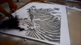 stencil art - zebra