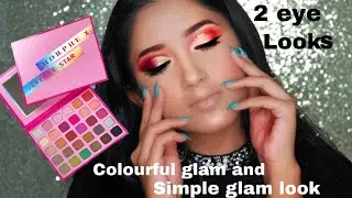 COLOURFUL GLAM AND SIMPLE GLAM LOOK USING MORPHE X JEFFREE STAR PALETTE|EYESHADOW TUTORIAL