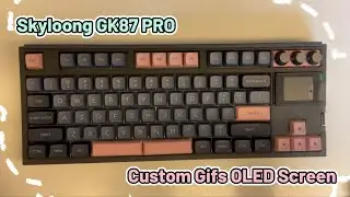 Keyboard with BIG OLED screen | Skyloong Gk87 Review | Glacier Linear Switch |