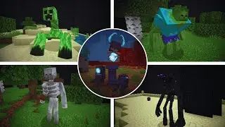 Beating Mutant Creatures Original using Unbound Elemental in Minecraft | Minecraft Bedrock Addon