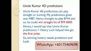 Uncle Kumar 4D, Malaysia predictions top winner Toto