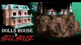 Making a Dolls House into a House of Horrors | Miniature Graveyard Garden Diorama