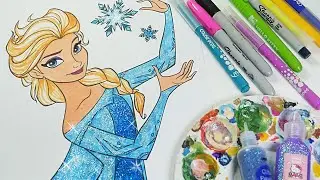 Disney Frozen coloring book Queen elsa coloring pages for kids