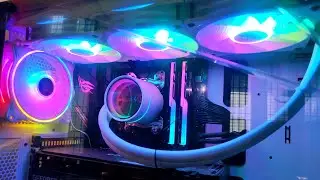 Распаковка жидкостного охлаждения для процессора DEEPCOOL Castle 360 ​​EX ARGB WH на Amazon.in