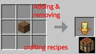 Adding & removing crafting recipes in Minecraft! | Minecraft how-to | Mules Gaming