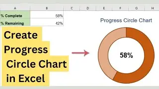 How to build progress circle chart in excel ||  Donut chart in Excel || Step By Step Guide