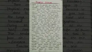 Essay on Physical Exercise in english || #shorts #essay