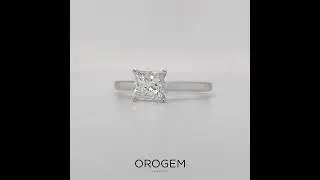 0.70 Carat Princess cut diamond solitaire engagement ring