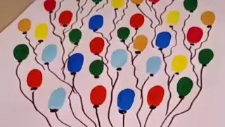 FINGER PRINT BALLOON DIY || Kids craft
