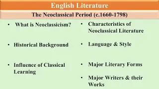 What is Neoclassicism? The Quest for Perfection | History of English Literature