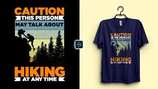 Vintage Hiking T-Shirt Design in Photoshop | Redbubble Tutorial for Beginners
