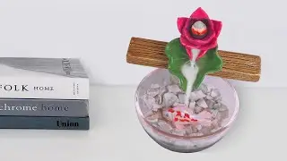 Smoke Waterfall - Incense Holder making || Incense cone waterfall making